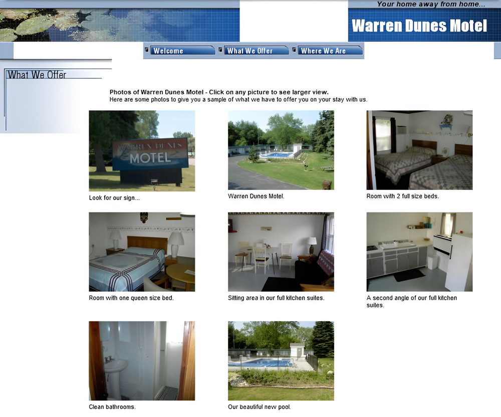 Warren Dunes Motel - Photo Page From Web Archive (newer photo)